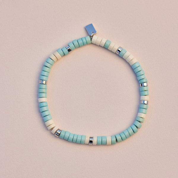 TURQUOISE BEAD STRETCH ANKLET