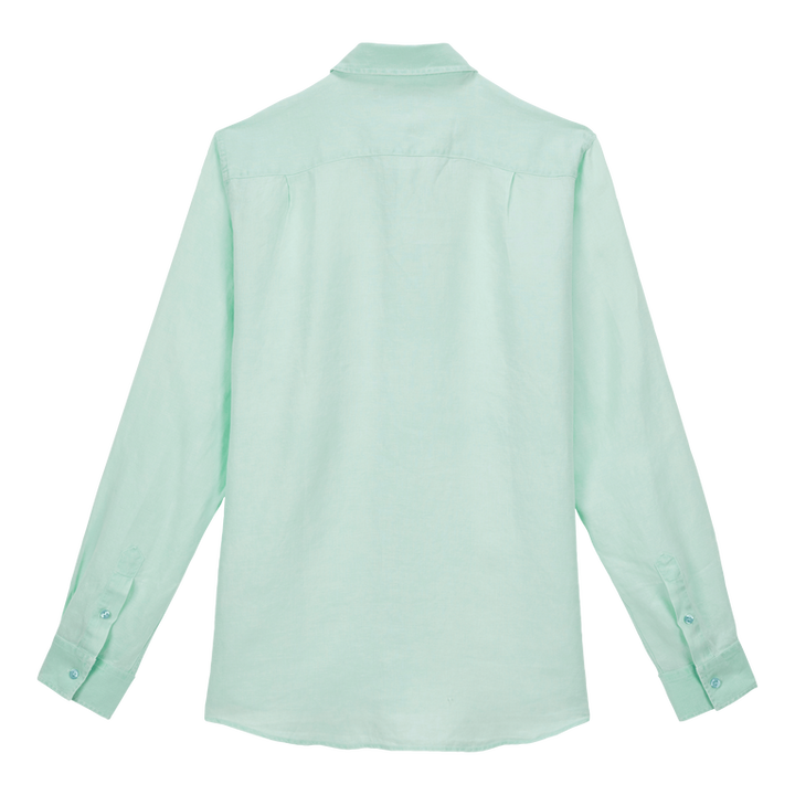 CHEMISE LIN HOMME UNI CAROUBIS