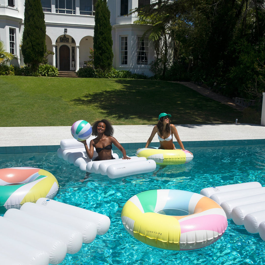 INFLATABLE BEACH BALL POOL SIDE PASTEL GELATO