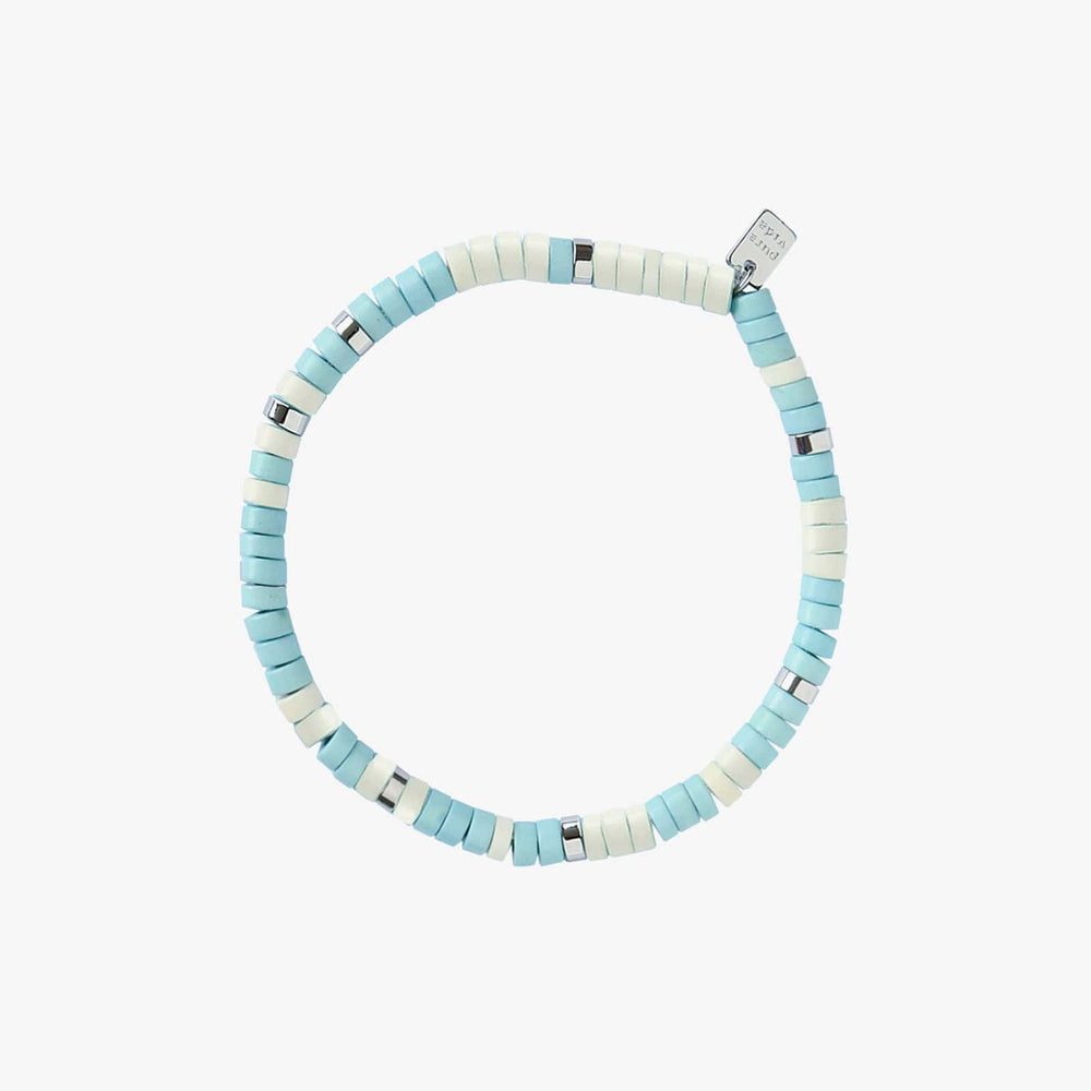 TURQUOISE BEAD STRETCH ANKLET