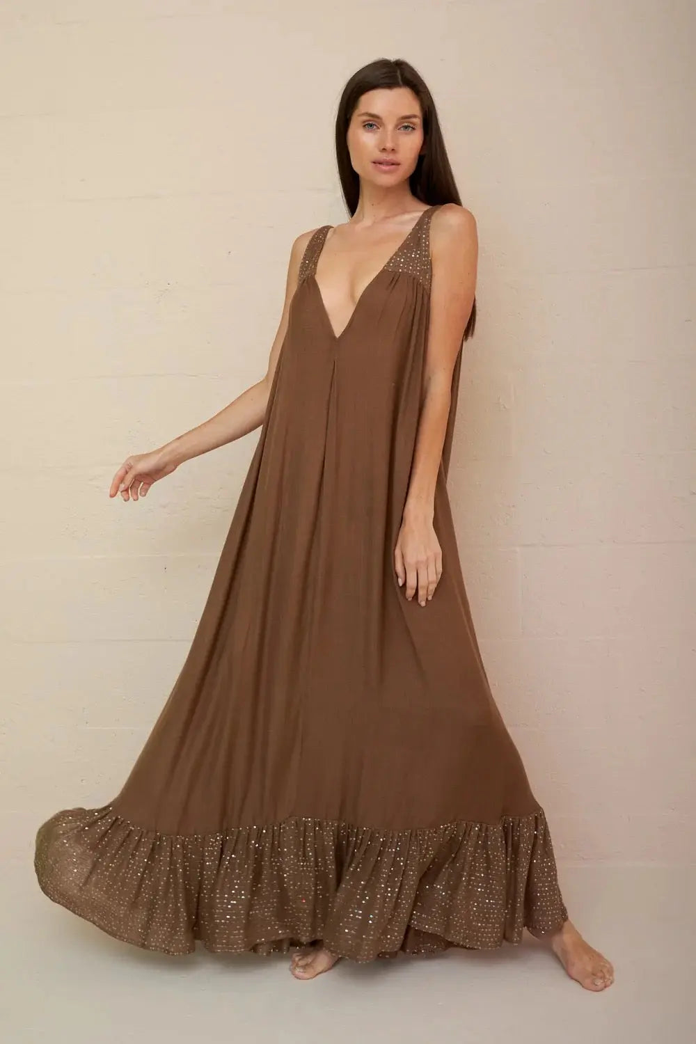 ALIYAH V-NECK DRESS - BeachLife Concept