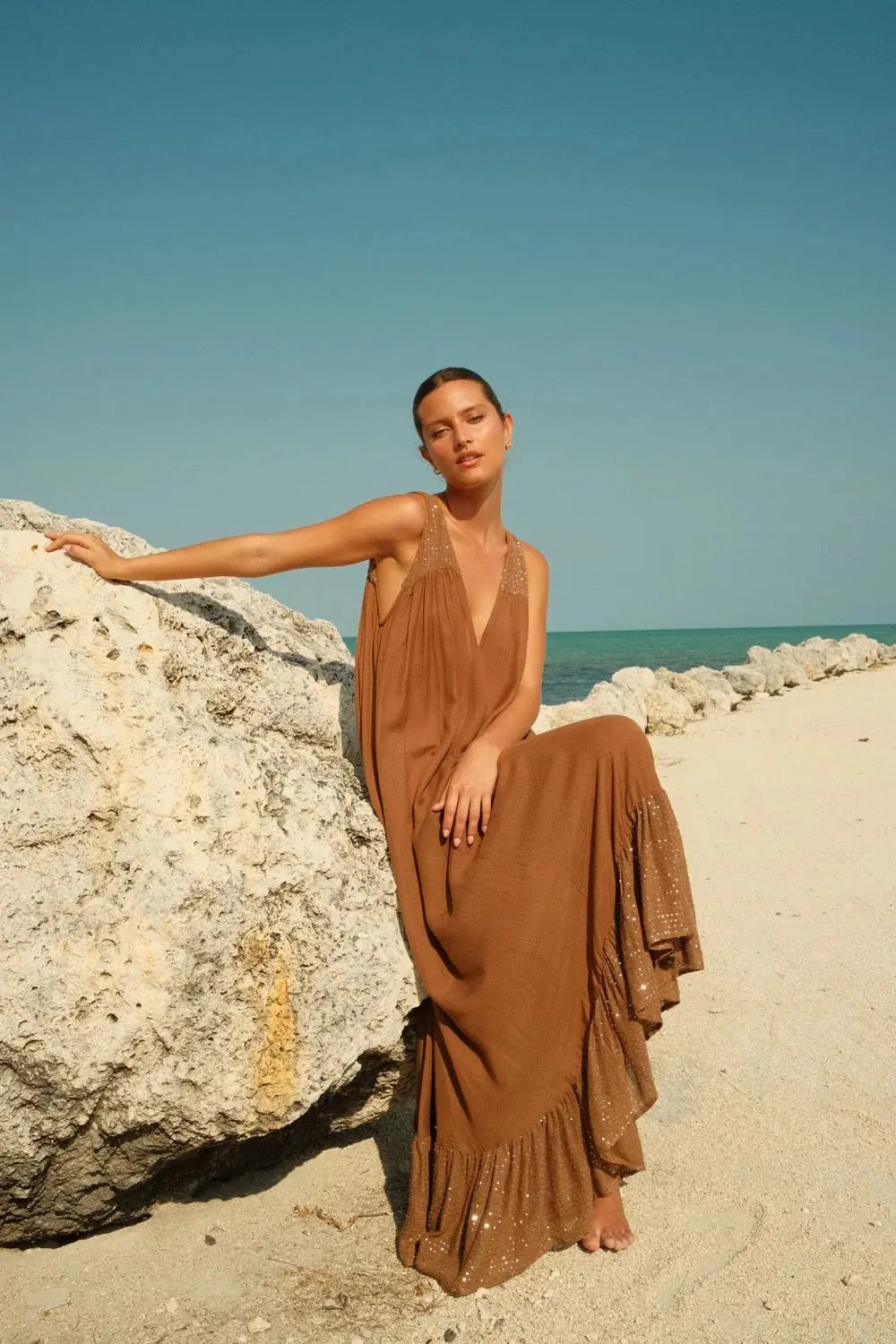 ALIYAH V-NECK DRESS - BeachLife Concept