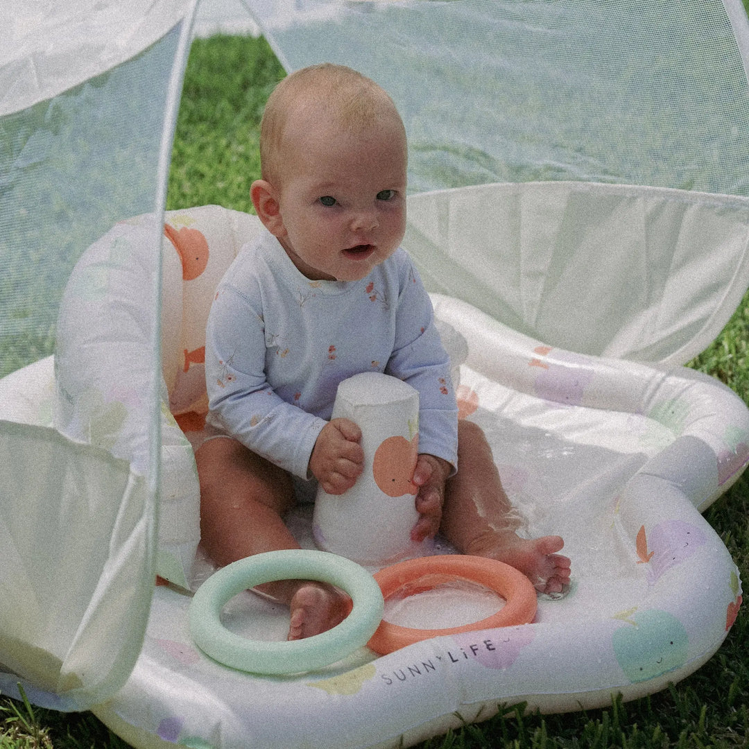 BABY PLAYMAT WITH SHADE APPLE SORBET MULTI BeachLife Concept