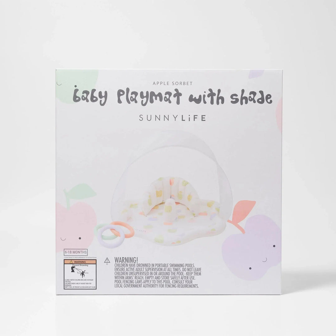 BABY PLAYMAT WITH SHADE APPLE SORBET MULTI BeachLife Concept