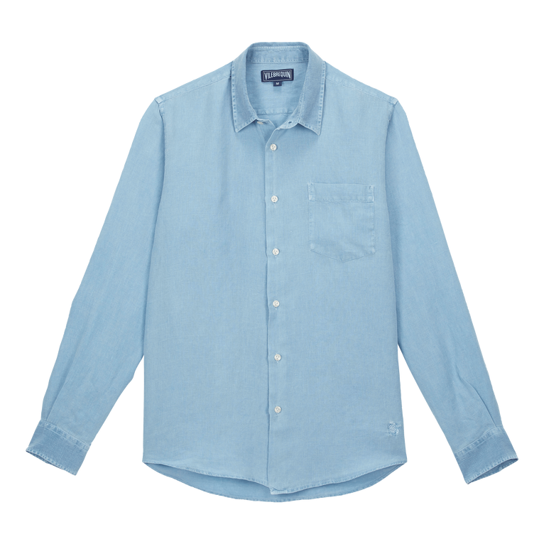 CHEMISE LIN HOMME UNI CAROUBIS