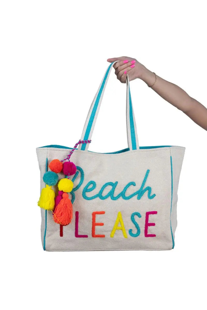 BEACH PLEASE CANVAS TOTE BAG - BeachLife Concept