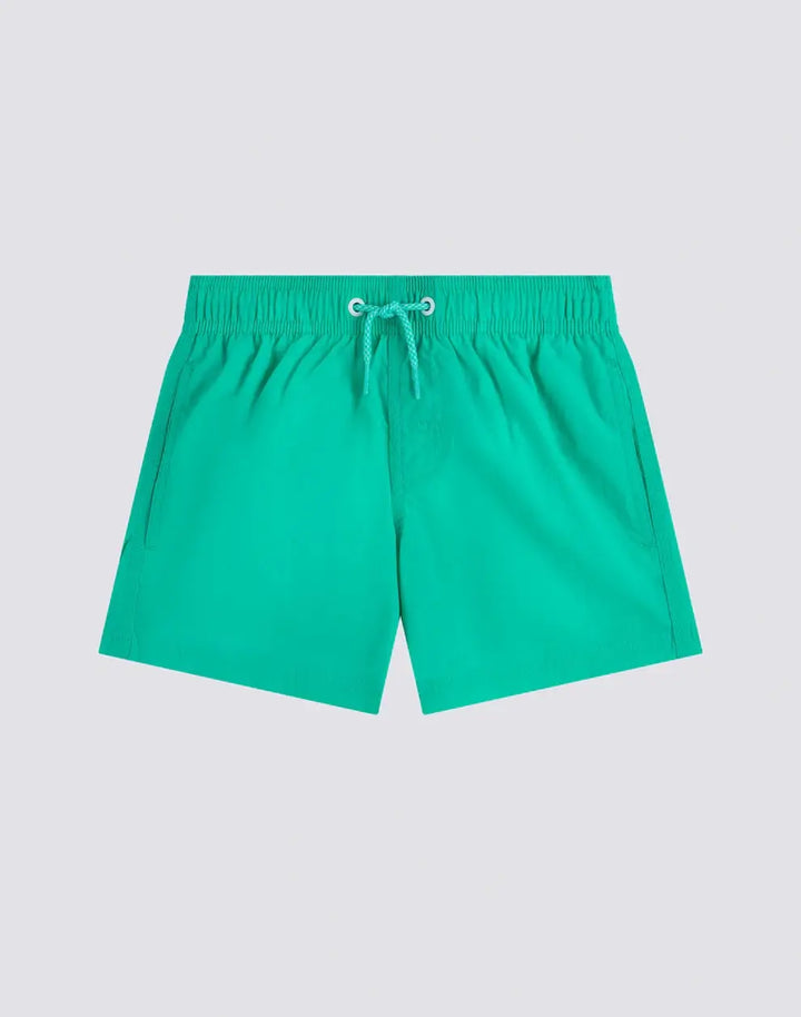 BOYS' SHORT SWIMSHORTS WITH ELASTICATED WAIST AND CRINKLED FABRIC SUNDEK
