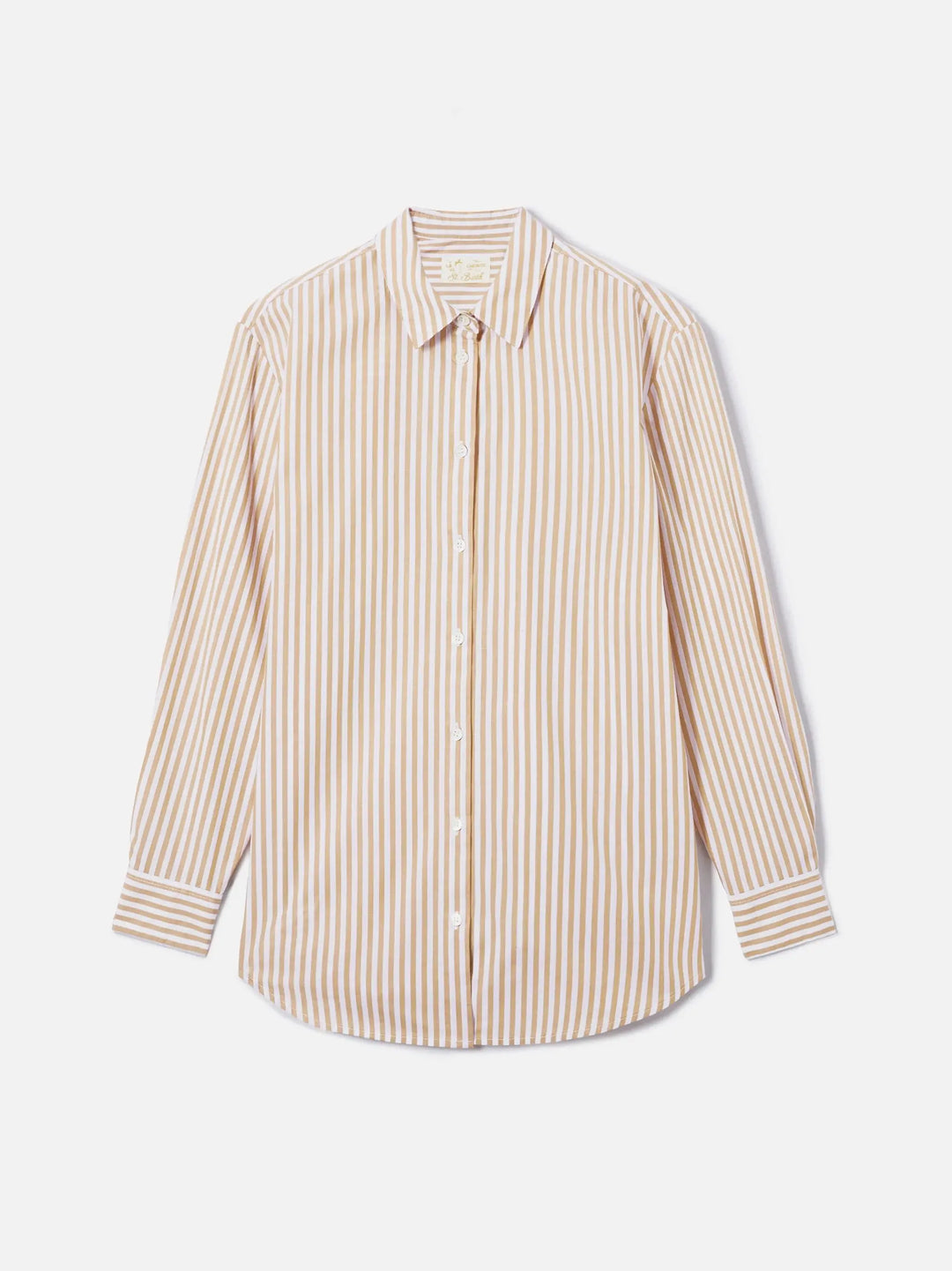 BRIGITTE WOMAN SHIRT BEACH STRIPES BEIGE MC2 SAINT BARTH