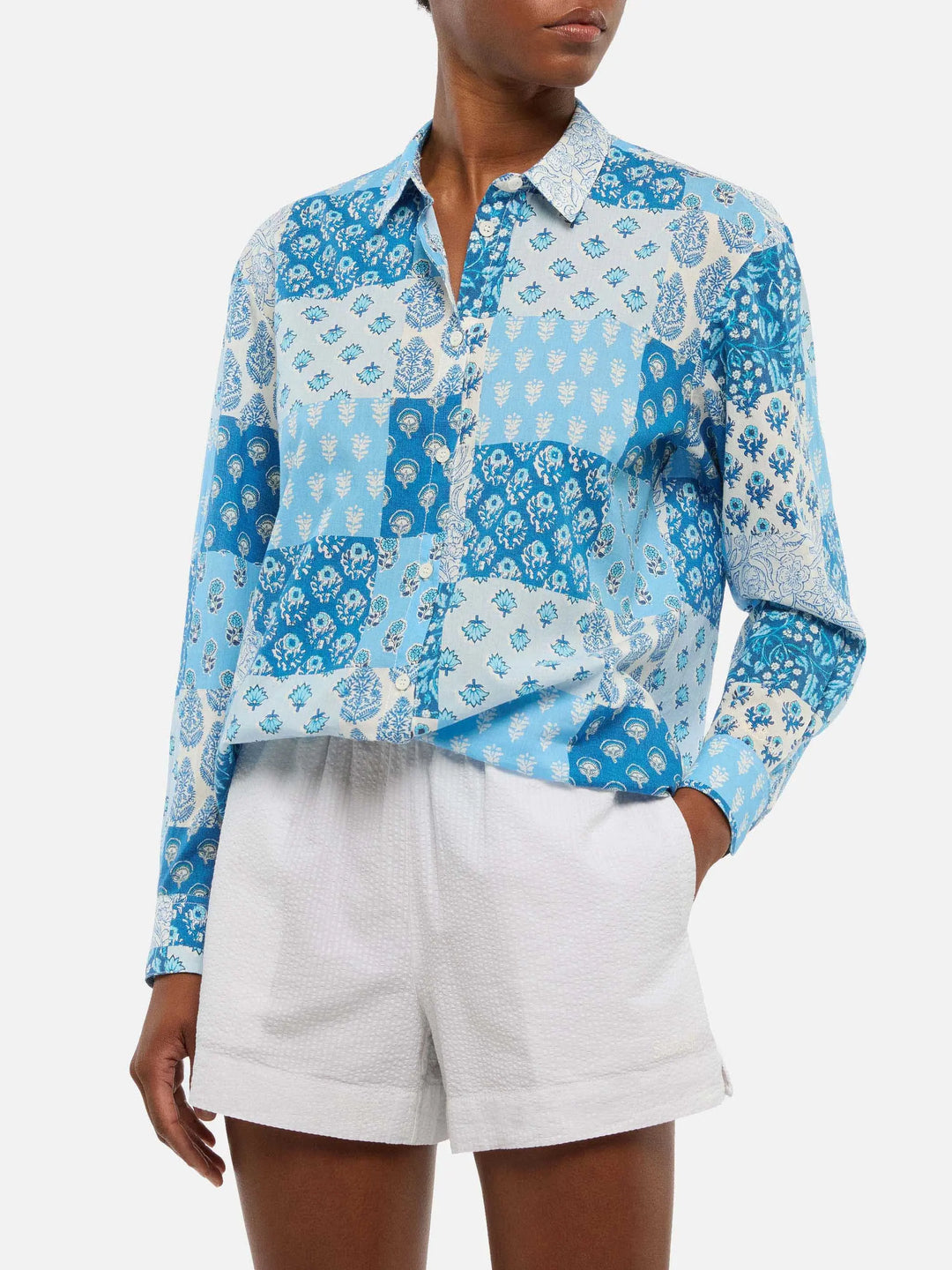 BRIGITTE WOMAN SHIRT COTTON PATCH MC2 SAINT BARTH