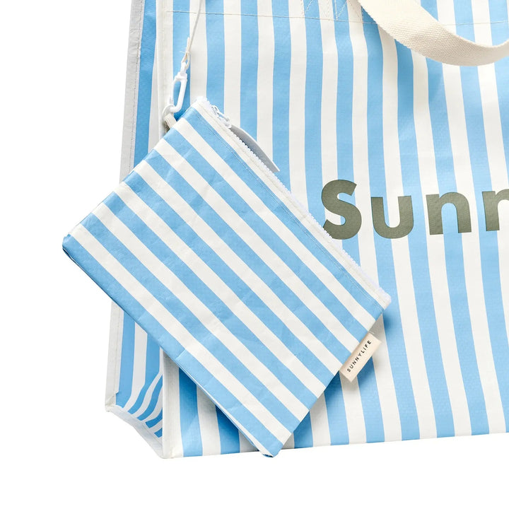 CARRYALL BEACH BAG LA MER MED BLUE SUNNYLIFE