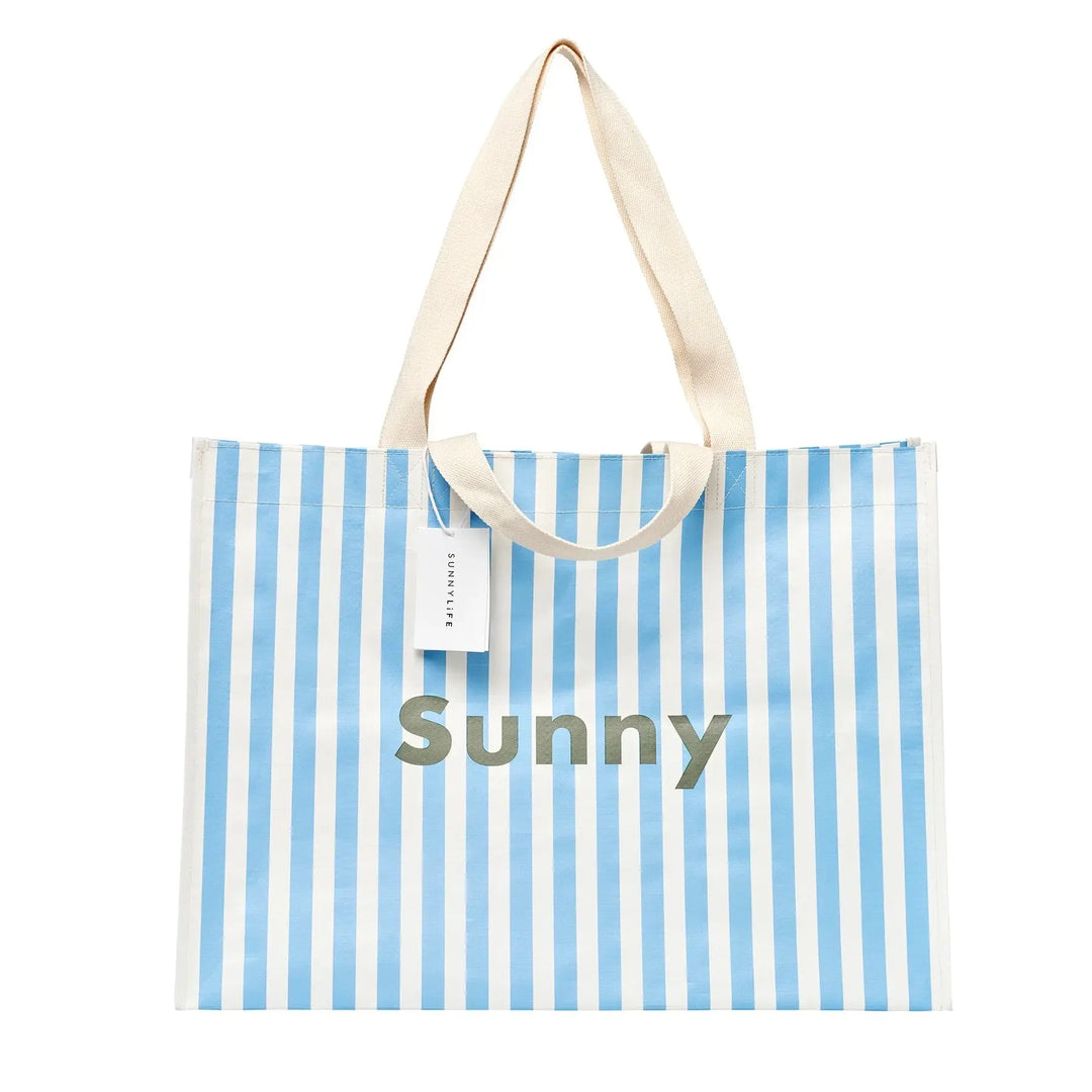 CARRYALL BEACH BAG LA MER MED BLUE SUNNYLIFE