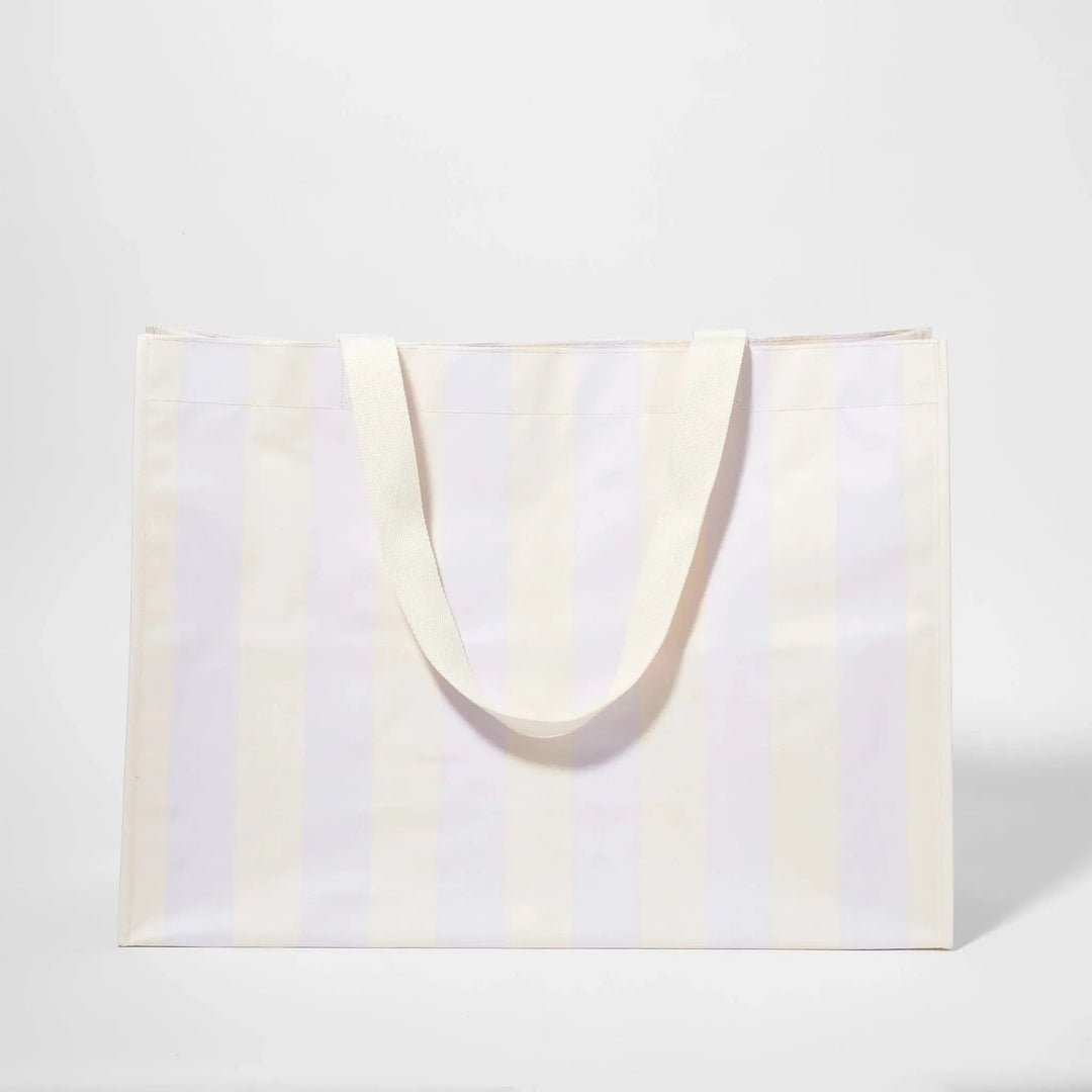 CARRYALL BEACH BAG RIO SUN PASTEL LILAC STRIPE BeachLife Concept