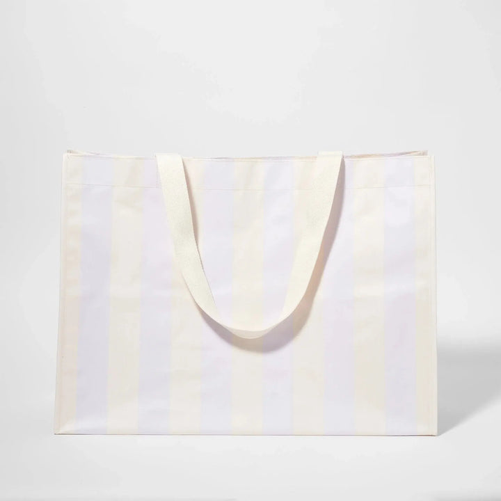 CARRYALL BEACH BAG RIO SUN PASTEL LILAC STRIPE BeachLife Concept