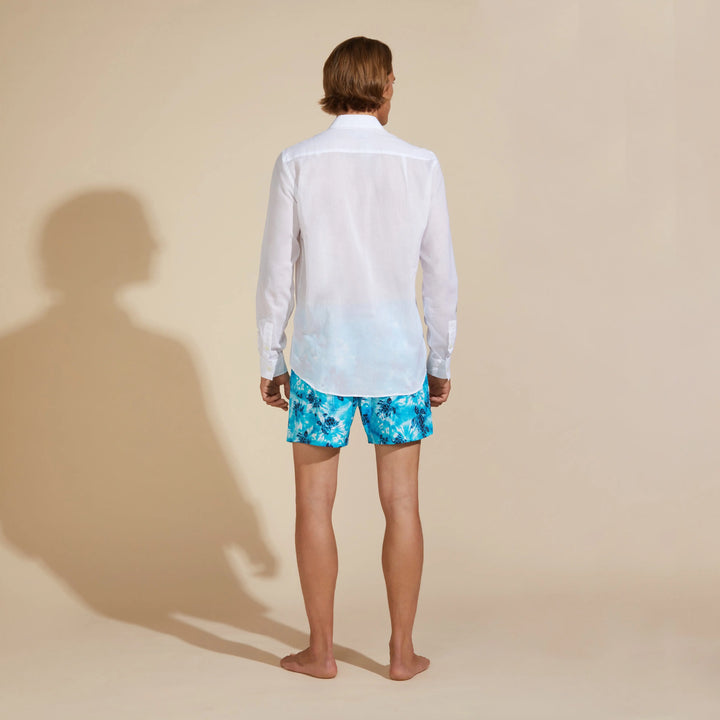 CHEMISE CARACAL LEGERE EN VOILE DE COTON UNISEXE BLANC - BeachLife Concept