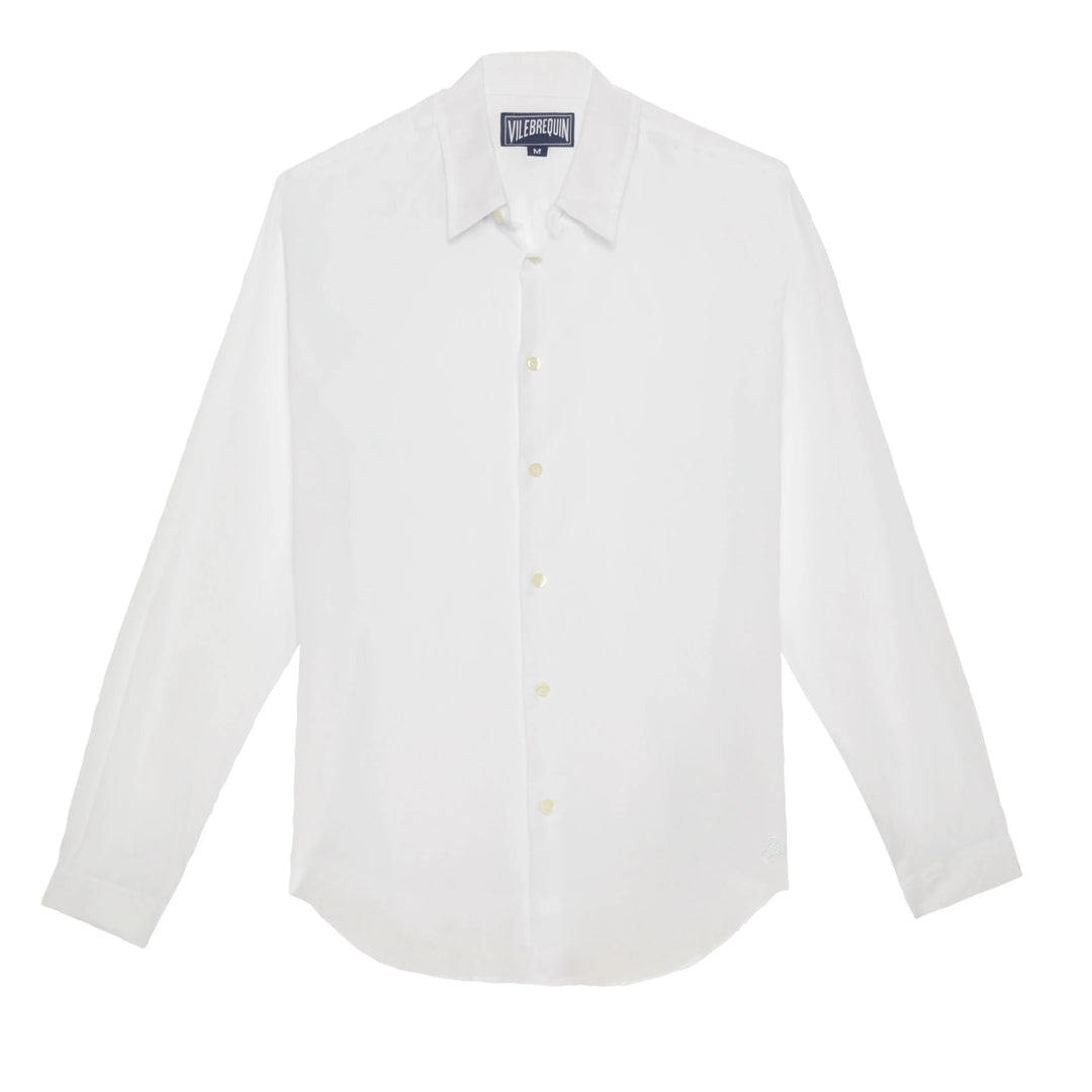 CHEMISE CARACAL LEGERE EN VOILE DE COTON UNISEXE BLANC - BeachLife Concept