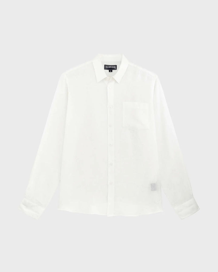 CHEMISE EN LIN CAROUBIS BLANC BeachLife Concept