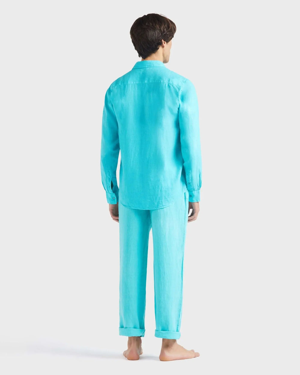 CHEMISE EN LIN CAROUBIS VERT DISCO BeachLife Concept