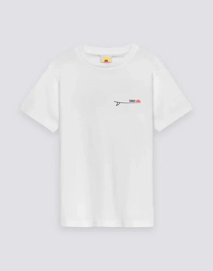 CHILDREN'S SHORT-SLEEVED T-SHIRT WITH OLD SCHOOL SURF PRINT SUNDEK