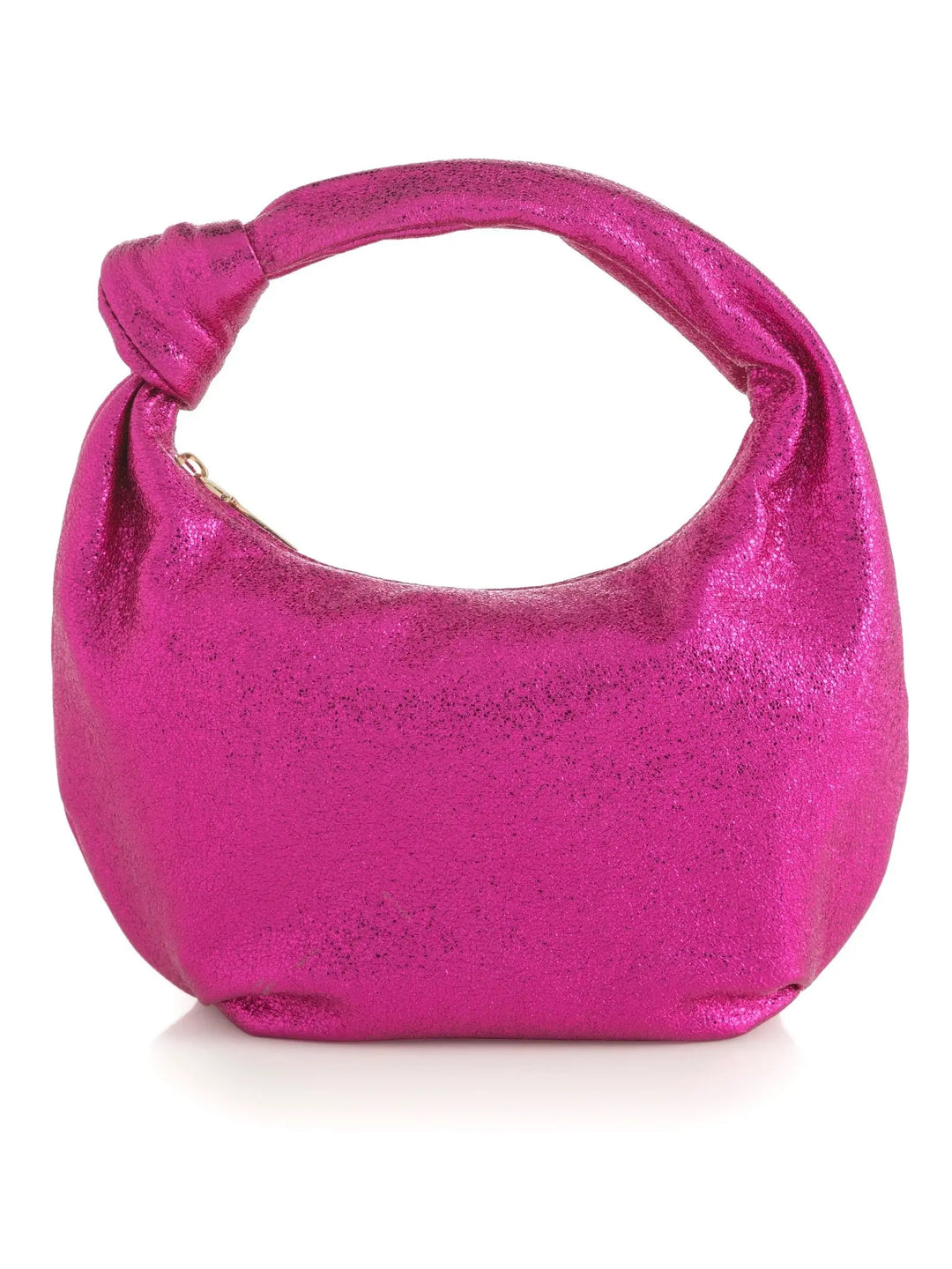 CHRISSY KNOTTED METALLIC TOP HANDLE BAG SHIRALEAH