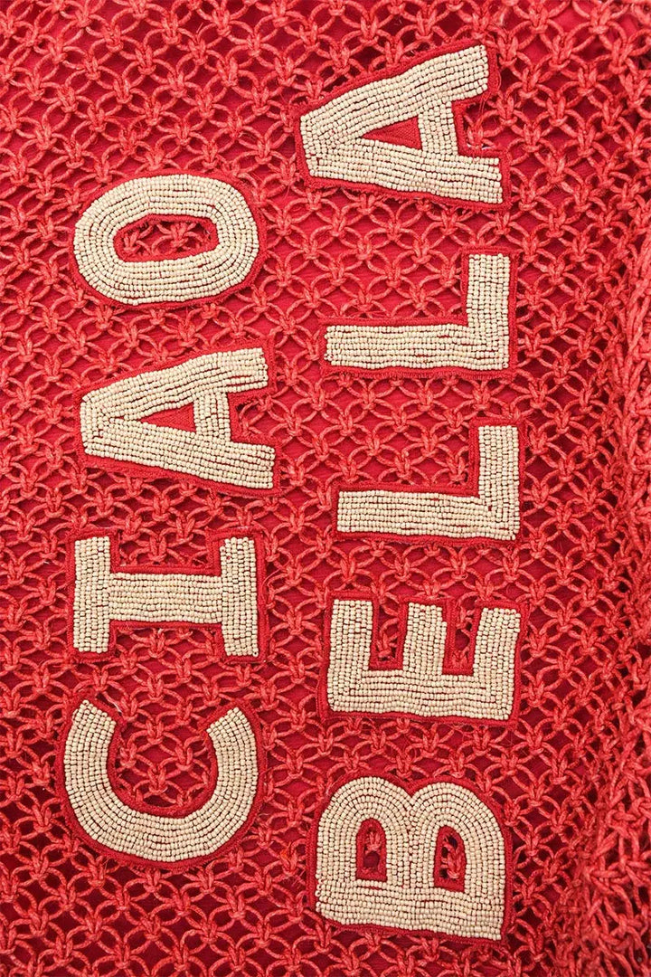 CIAO BELLA BEADED MACRAME JUTE TOTE AMERICA & BEYOND