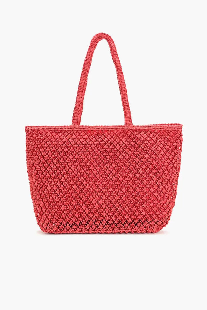 CIAO BELLA BEADED MACRAME JUTE TOTE AMERICA & BEYOND
