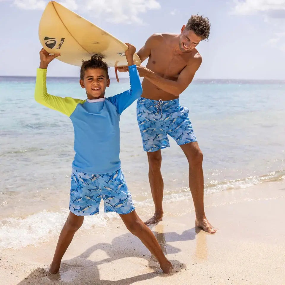 CITRON SPLASH COLORBLOCK LS RASH TOP - BeachLife Concept