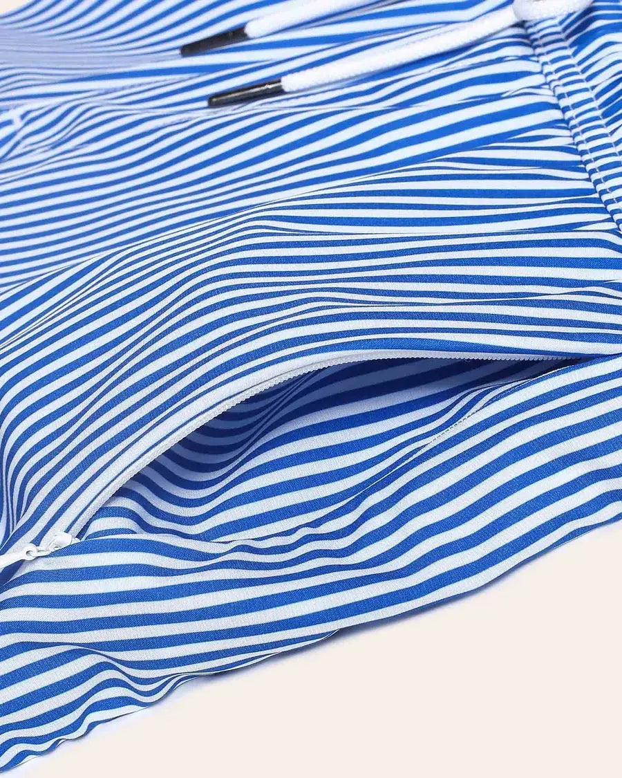 COASTSWEET STRIPED PRINT SWIM TRUNKS MAAMGIC
