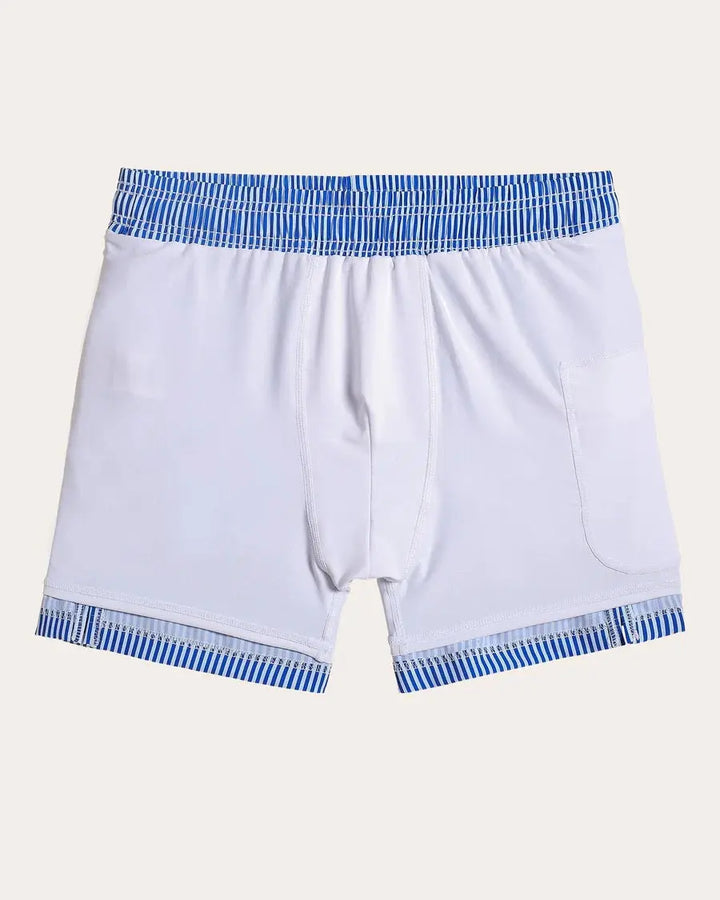 COASTSWEET STRIPED PRINT SWIM TRUNKS MAAMGIC