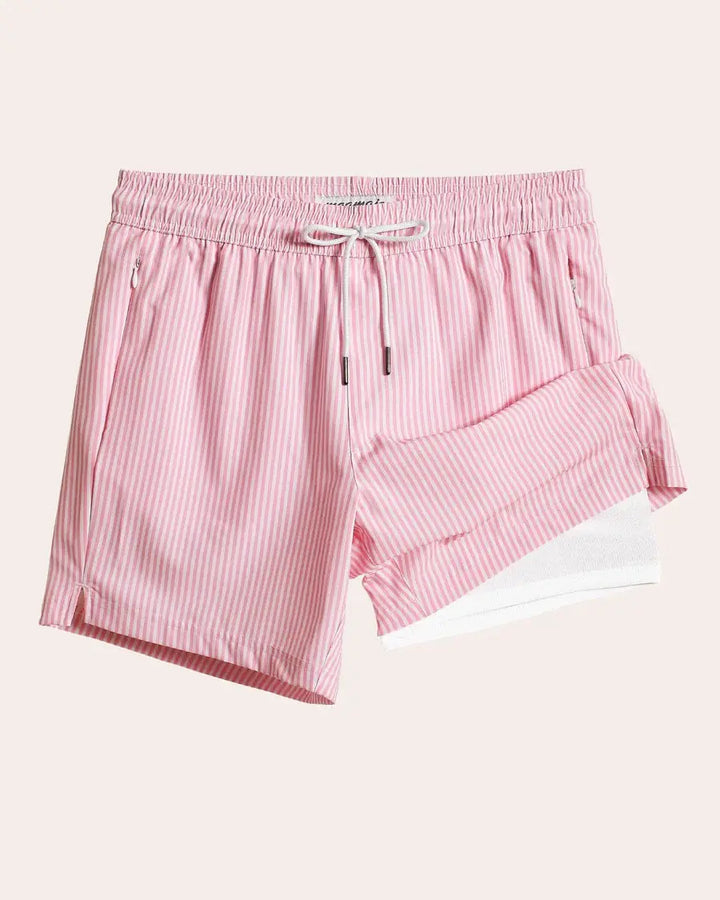 COASTSWEET STRIPED PRINT SWIM TRUNKS MAAMGIC