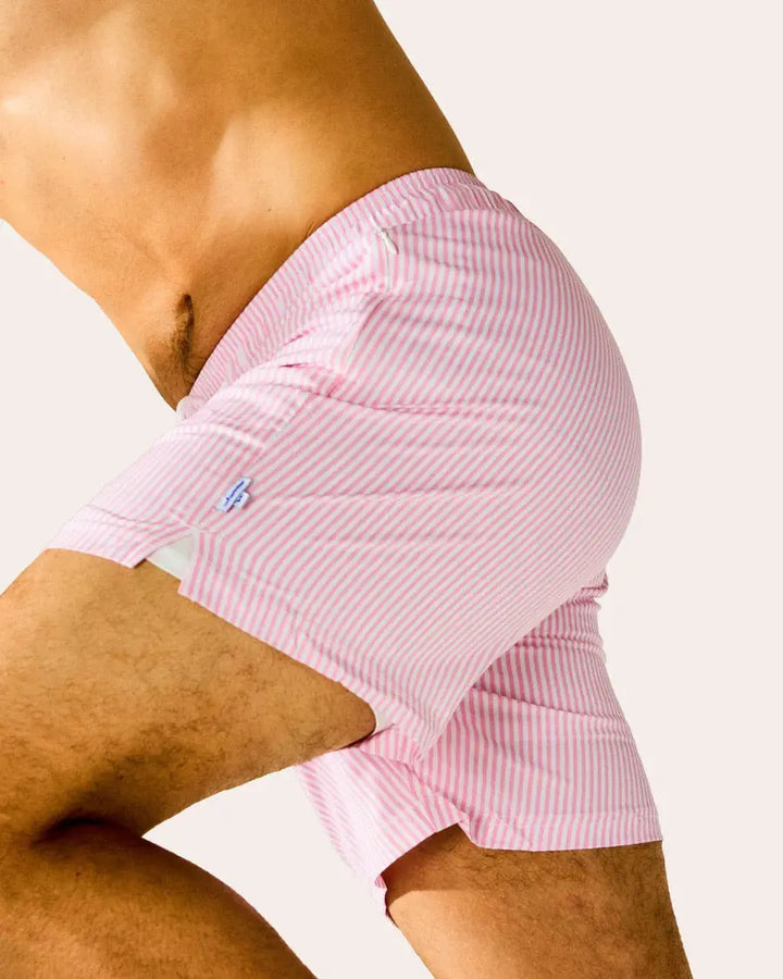 COASTSWEET STRIPED PRINT SWIM TRUNKS MAAMGIC