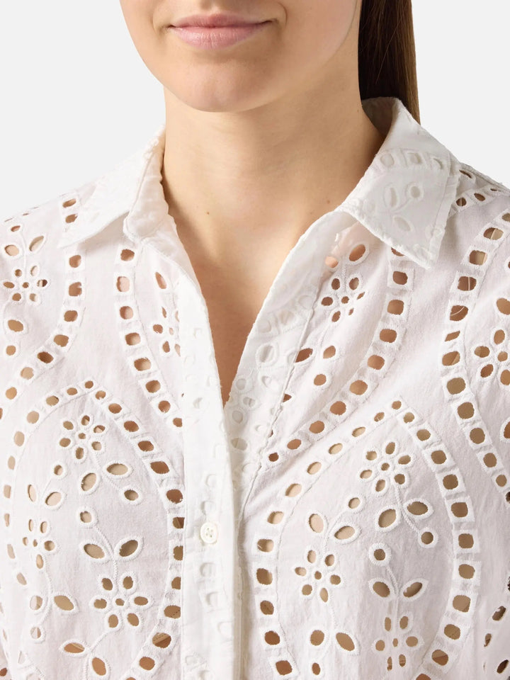 CRISTAL WOMAN SHIRT BRODERIE ANGLAISE MC2 SAINT BARTH