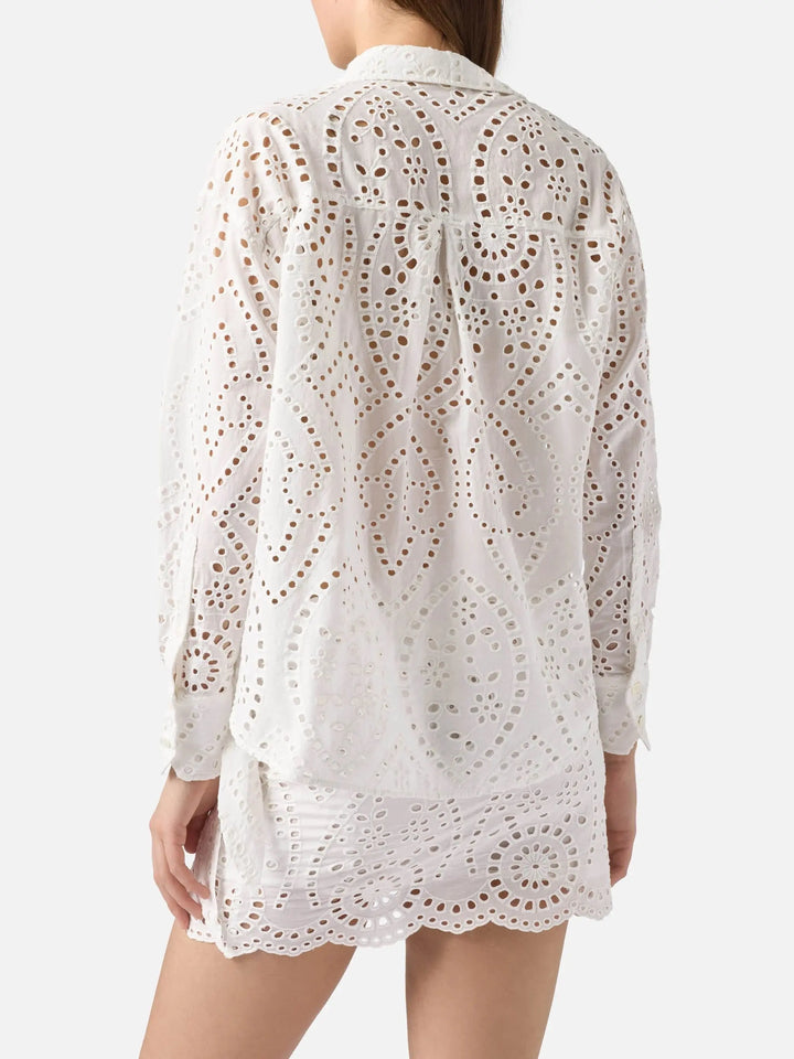 CRISTAL WOMAN SHIRT BRODERIE ANGLAISE MC2 SAINT BARTH