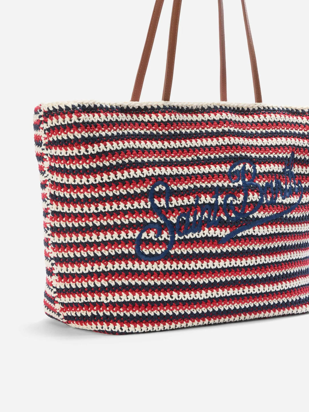 CROCHET TOTE BAG STRIPES MC2 SAINT BARTH