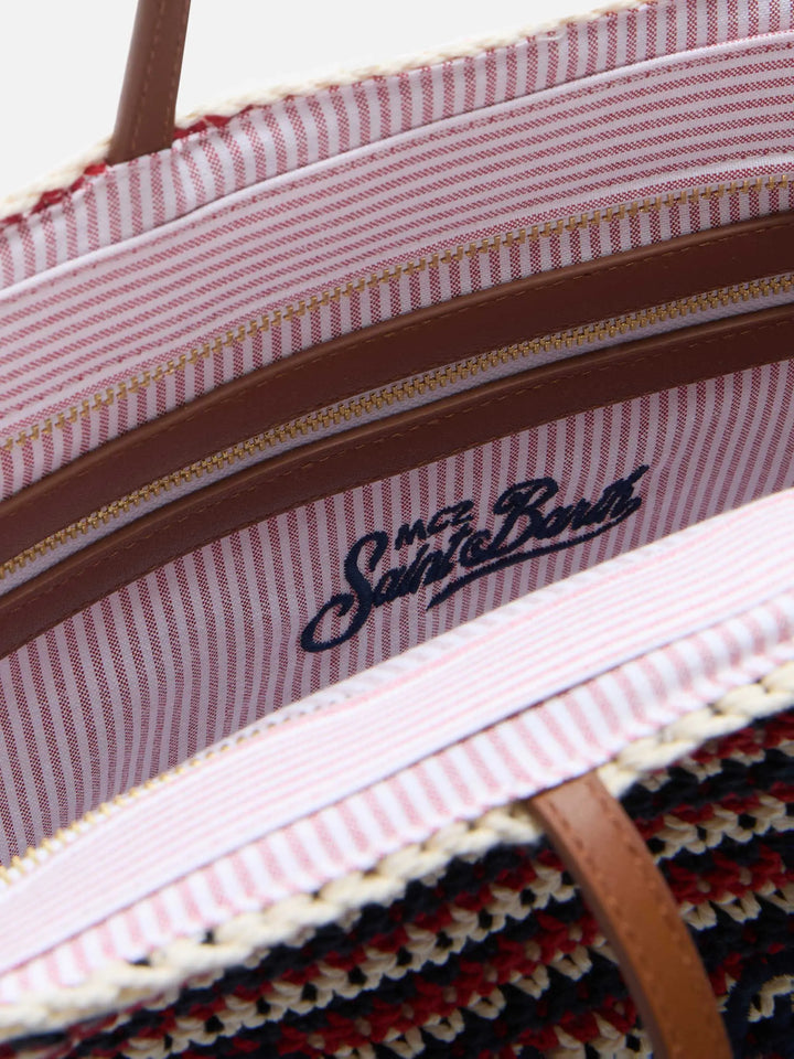 CROCHET TOTE BAG STRIPES MC2 SAINT BARTH