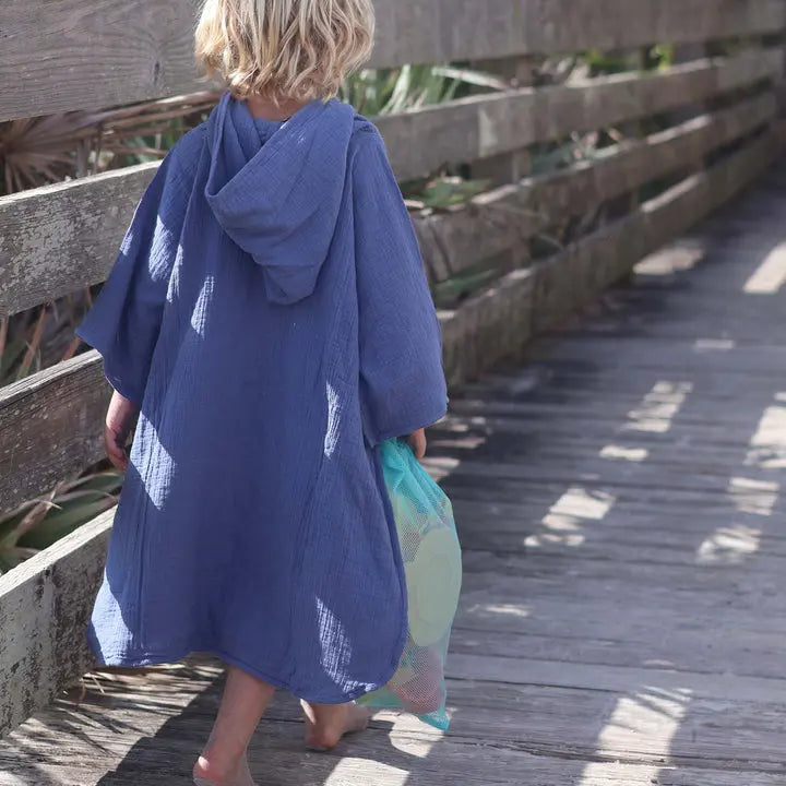 DENIM BLUE BEACH PONCHO BeachLife Concept