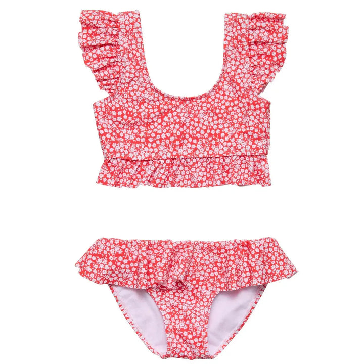 DITSY BLOOM FRILLED CROP BIKINI SNAPPER ROCK