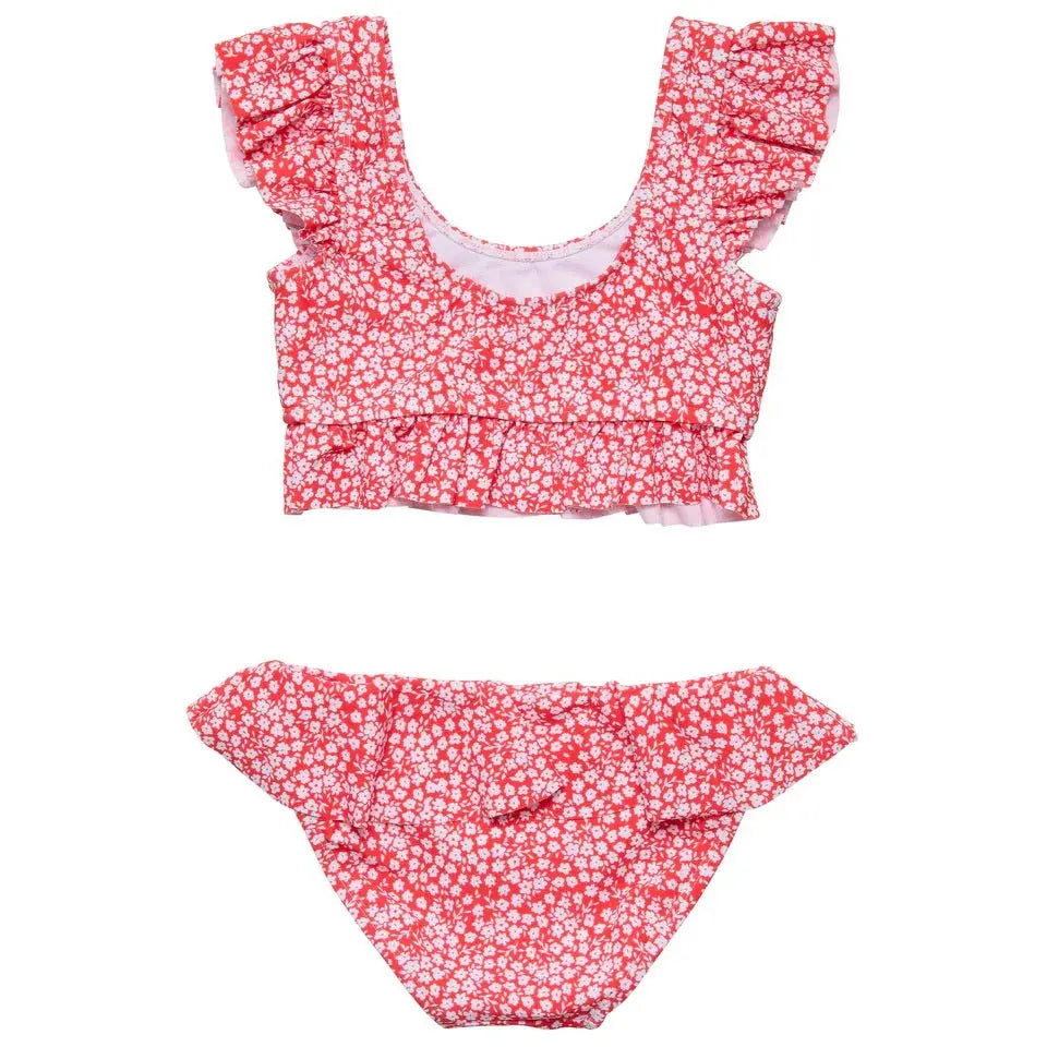 DITSY BLOOM FRILLED CROP BIKINI SNAPPER ROCK