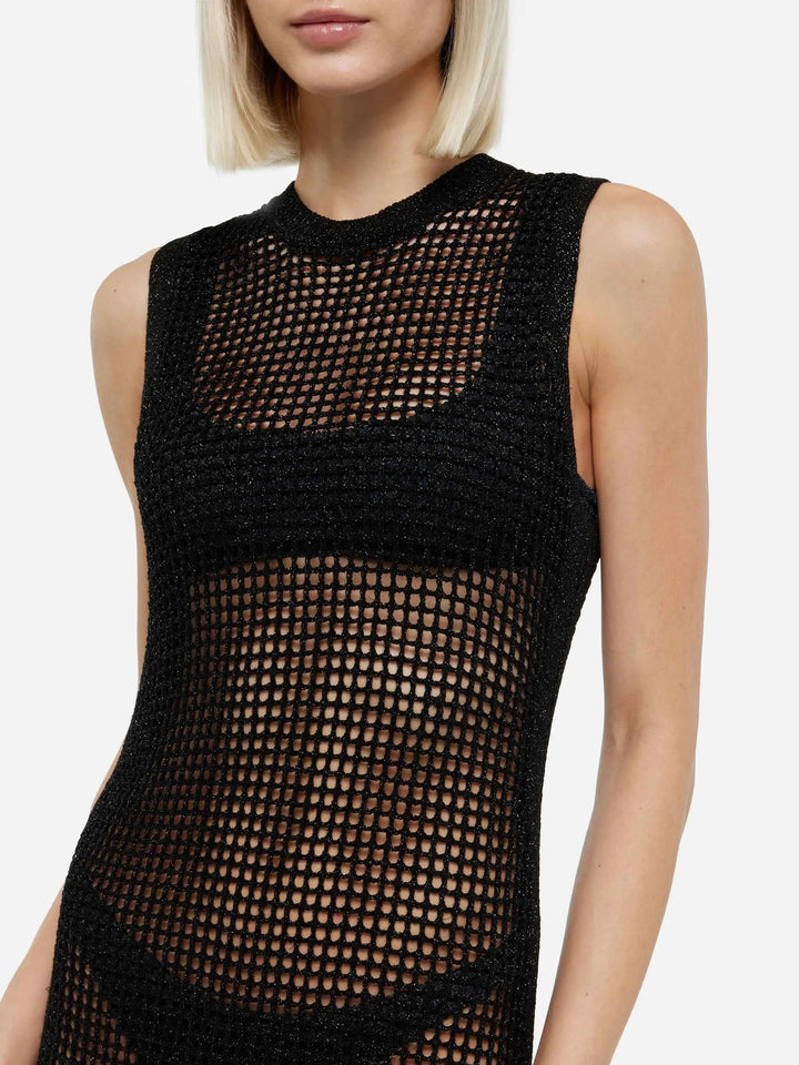 EILEEN WOMAN LONG MESH CROCHET DRESS MC2 SAINT BARTH