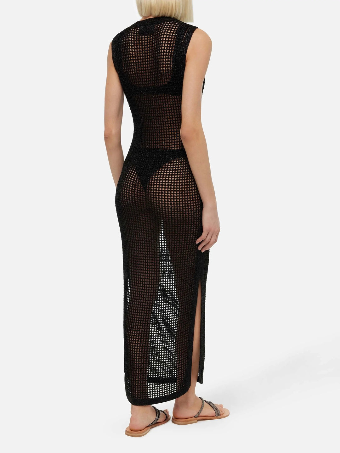 EILEEN WOMAN LONG MESH CROCHET DRESS MC2 SAINT BARTH