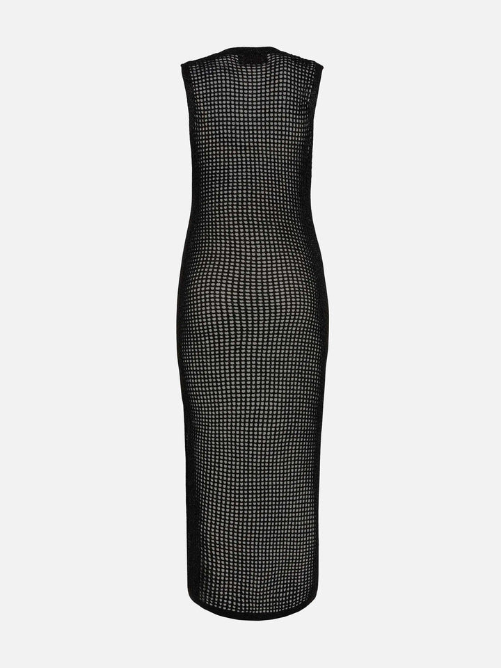 EILEEN WOMAN LONG MESH CROCHET DRESS MC2 SAINT BARTH