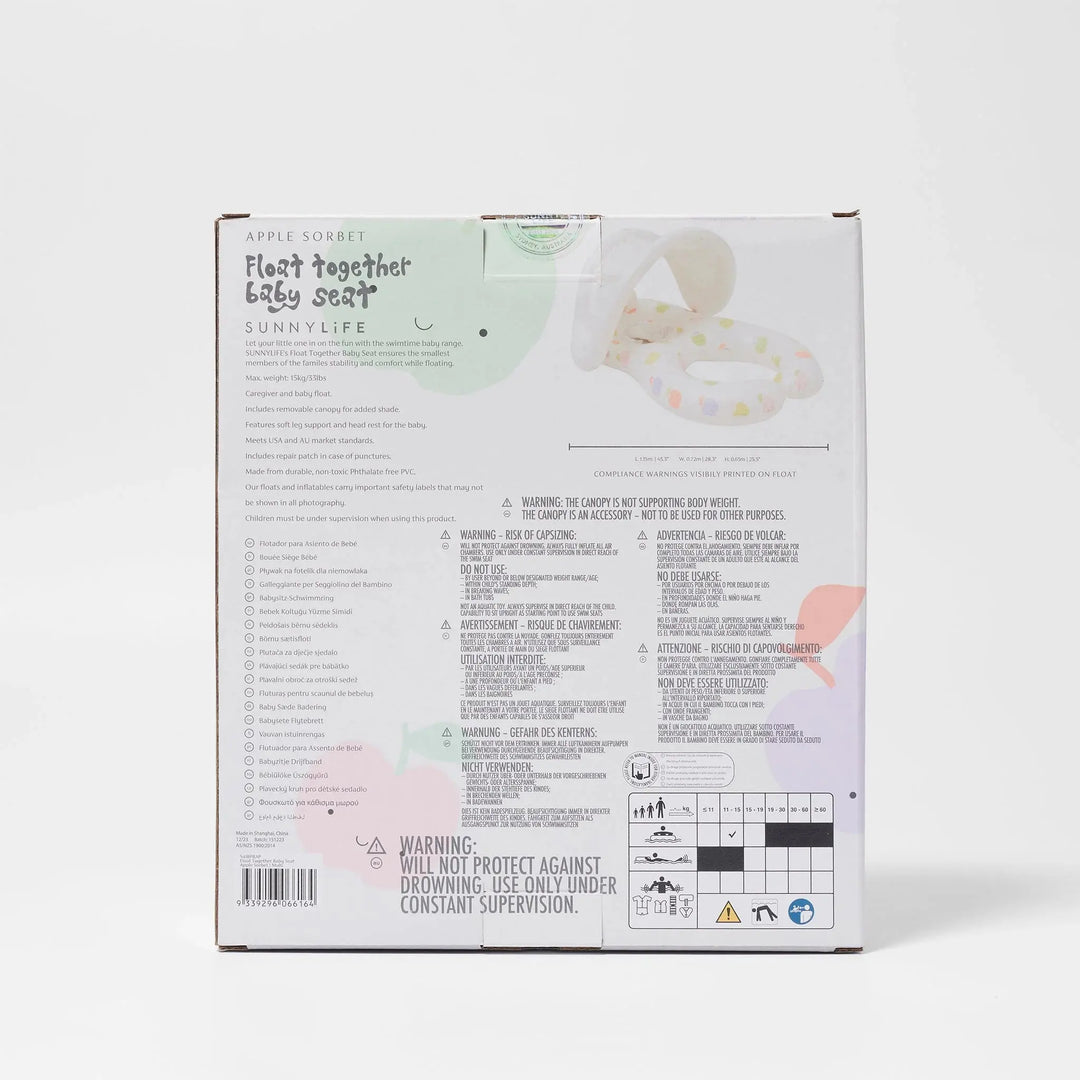 FLOAT TOGETHER BABY SEAT APPLE SORBET MULTI BeachLife Concept