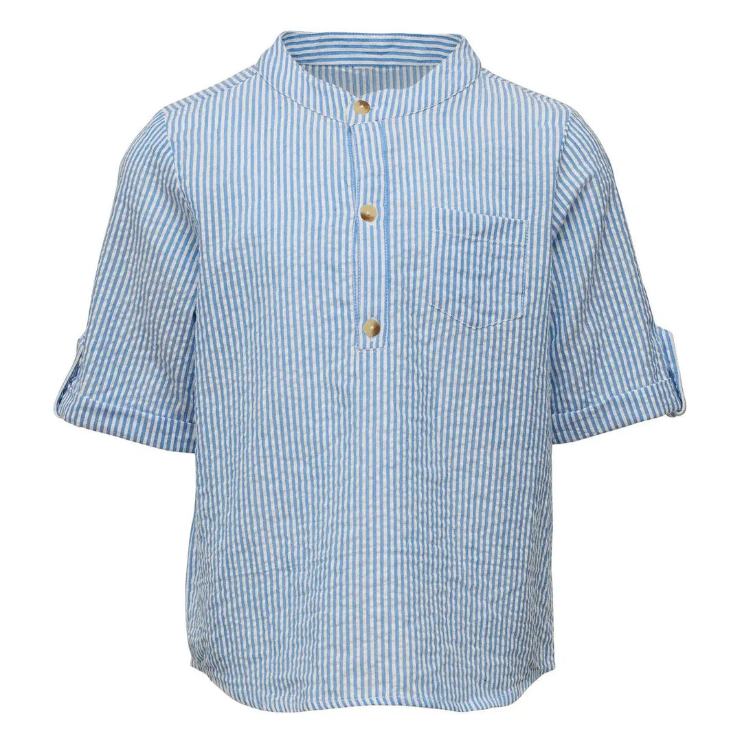 FRANKIE SEERSUCKER STRIPE RESORT SHIRT SNAPPER ROCK