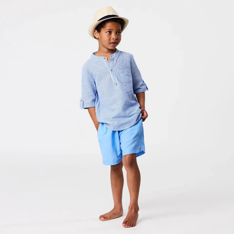 FRANKIE SEERSUCKER STRIPE RESORT SHIRT SNAPPER ROCK