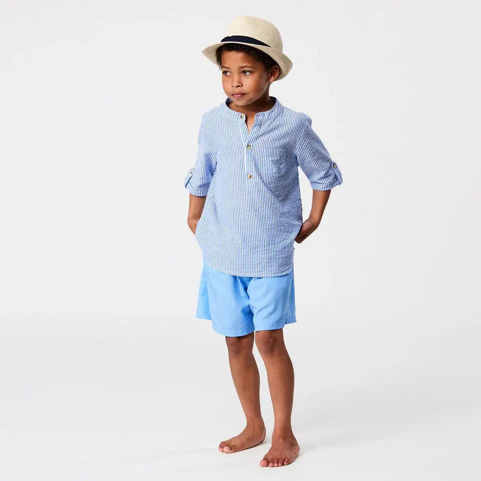 FRANKIE SEERSUCKER STRIPE RESORT SHIRT SNAPPER ROCK