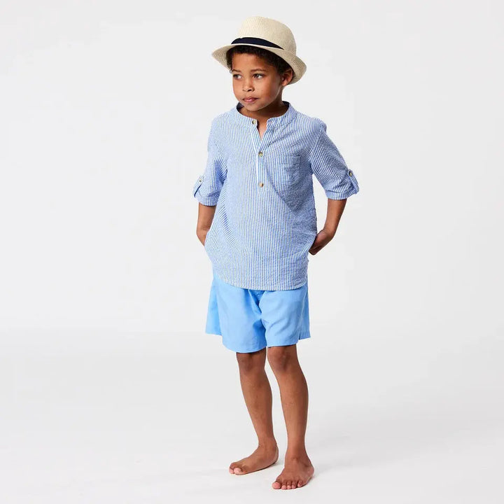 FRANKIE SEERSUCKER STRIPE RESORT SHIRT SNAPPER ROCK