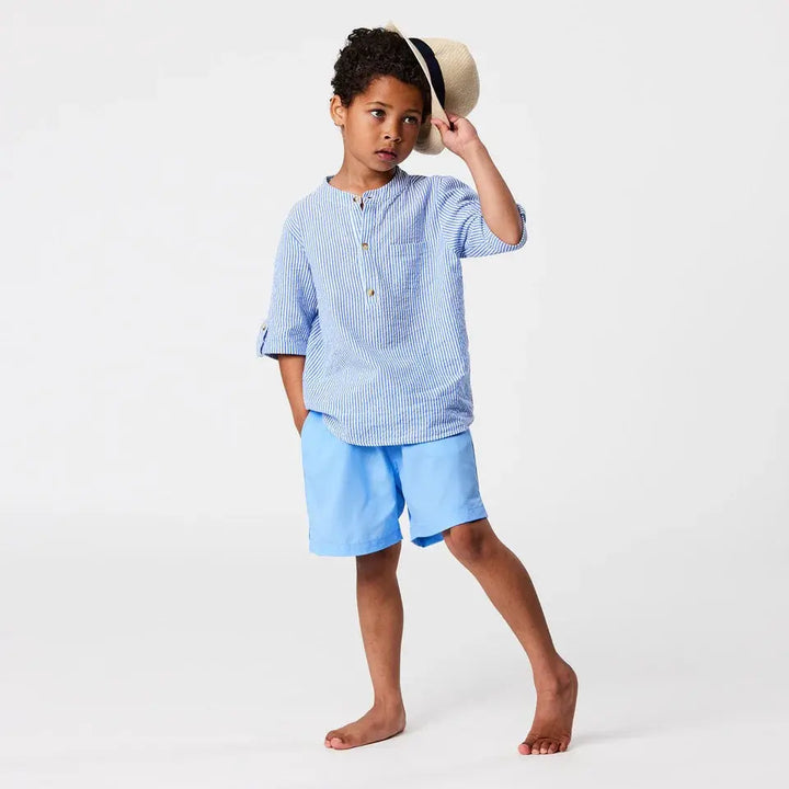 FRANKIE SEERSUCKER STRIPE RESORT SHIRT SNAPPER ROCK