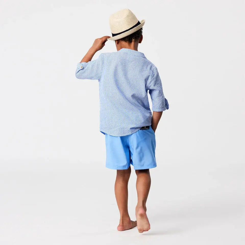 FRANKIE SEERSUCKER STRIPE RESORT SHIRT SNAPPER ROCK