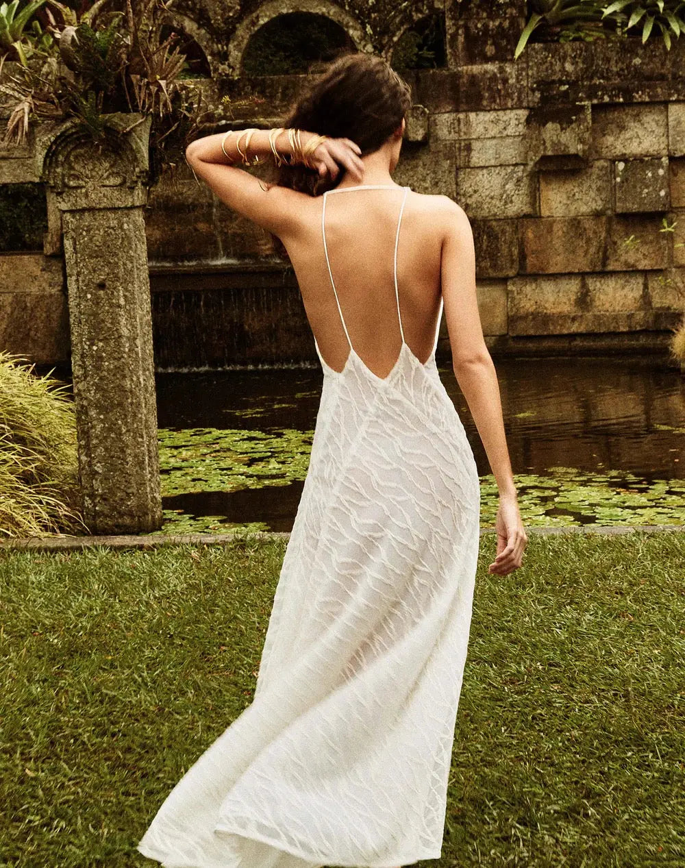 GINNY LONG DRESS WHITE VIX