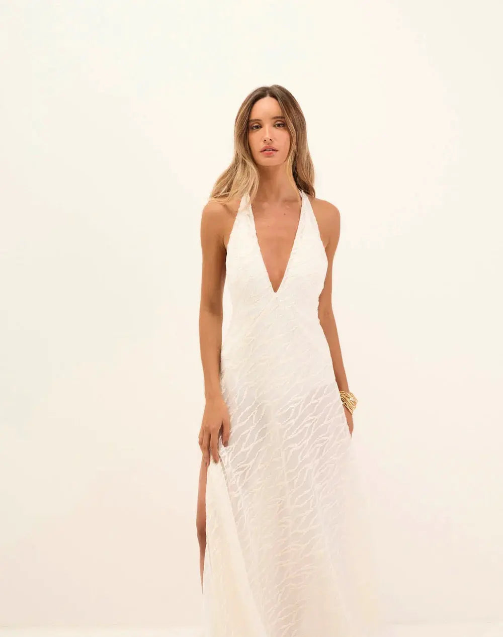 GINNY LONG DRESS WHITE VIX