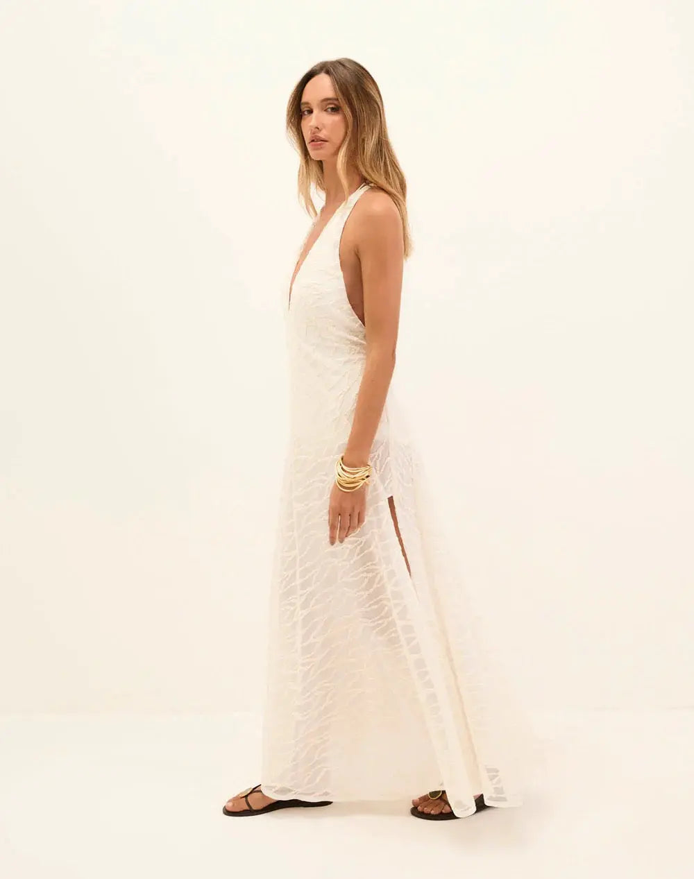 GINNY LONG DRESS WHITE VIX